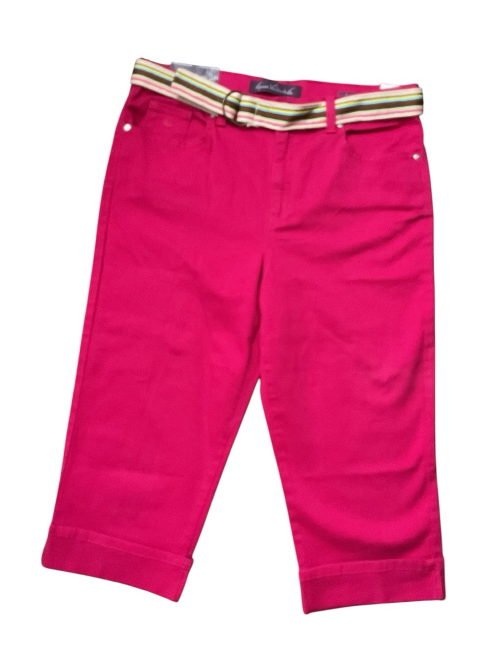 Gloria Vanderbilt “Amanda” Capri with Striped Belt